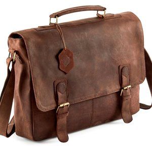 Leather 16" Laptop Messenger Bag